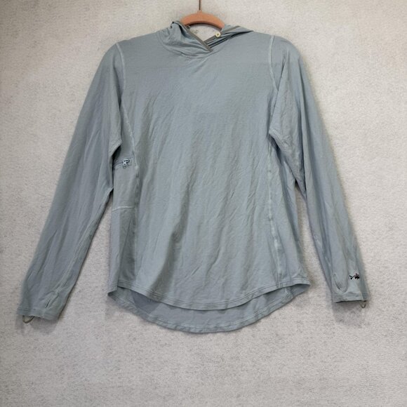 Patagonia Tops - Patagonia Hoodie Womens Small Light Blue Sun Shirt Fishing Thumb Holes Guide